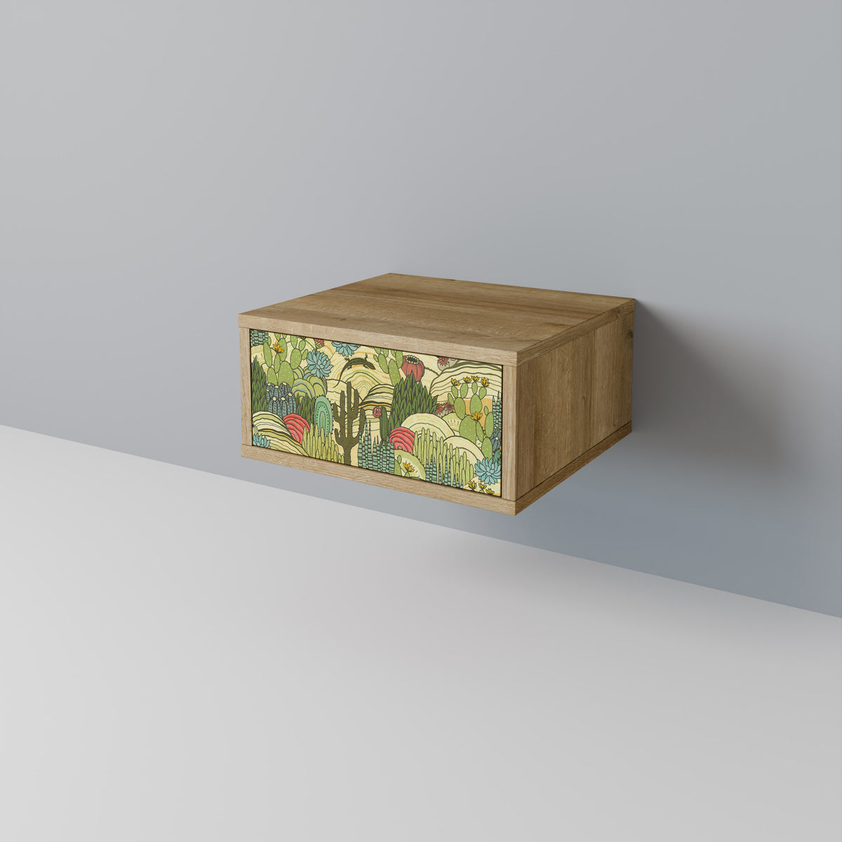 SUCCULENTS KALEIDOSCOPE Mesa de Cabeceira com Gaveta