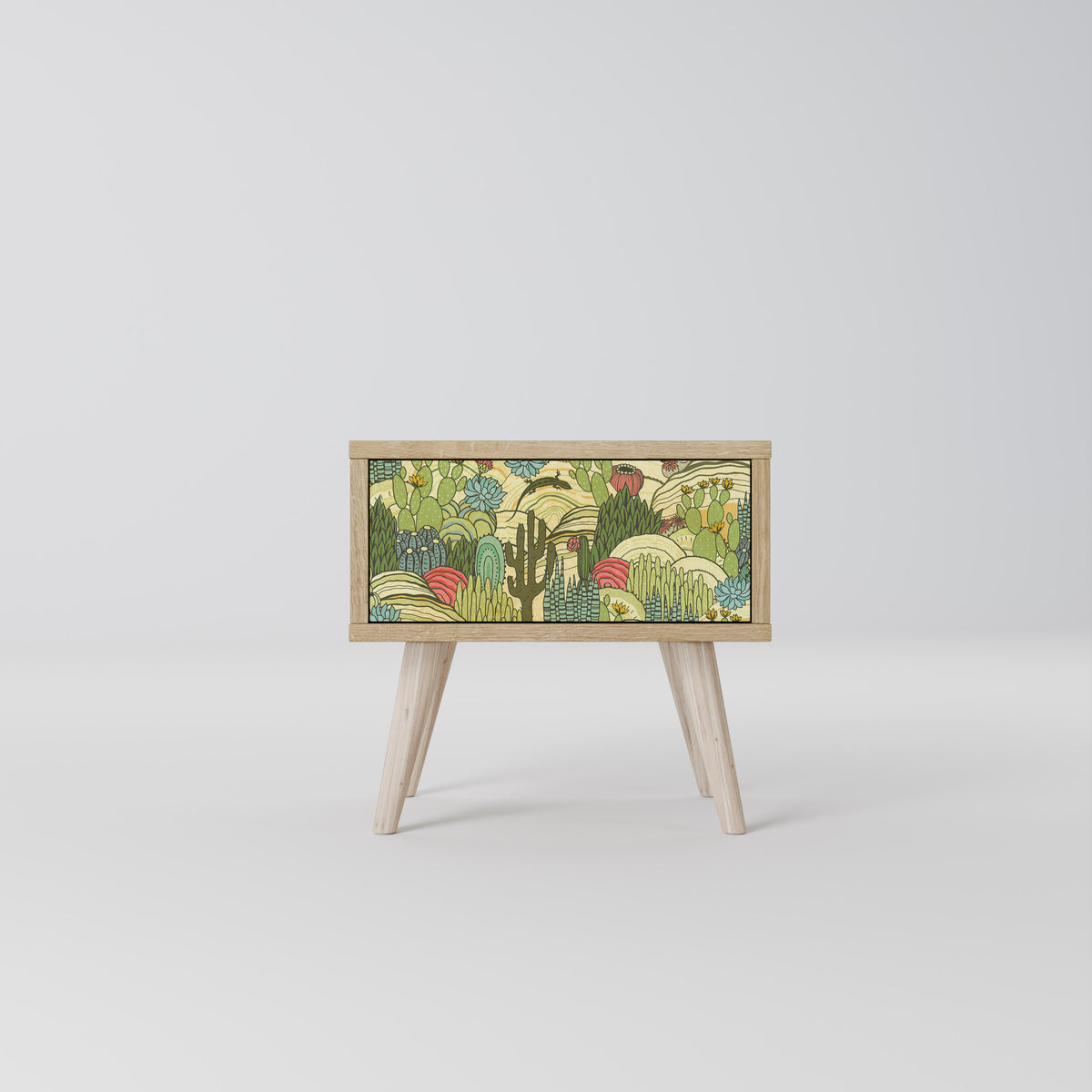 SUCCULENTS KALEIDOSCOPE Mesa de Cabeceira com Gaveta