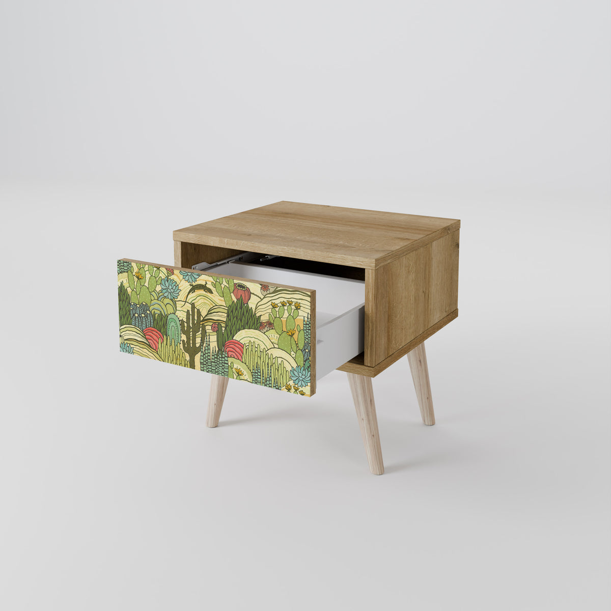 SUCCULENTS KALEIDOSCOPE Mesa de Cabeceira com Gaveta