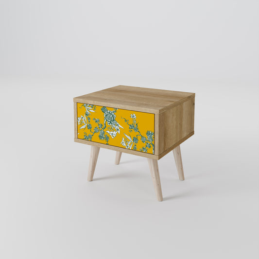 YELLOW CHINOISERIE Mesa de Cabeceira com Gaveta
