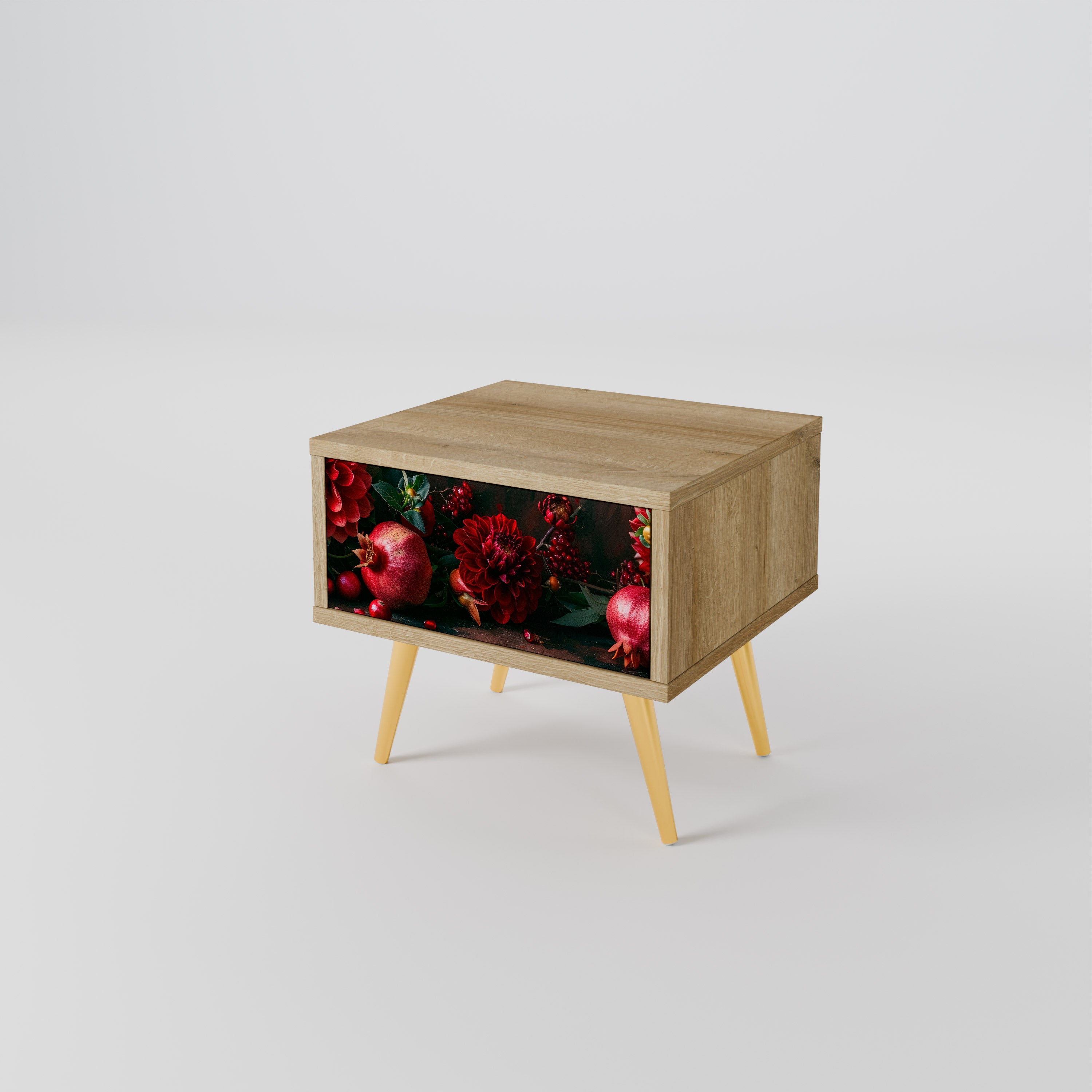 DAHLIAS AND POMEGRANATES Nightstand