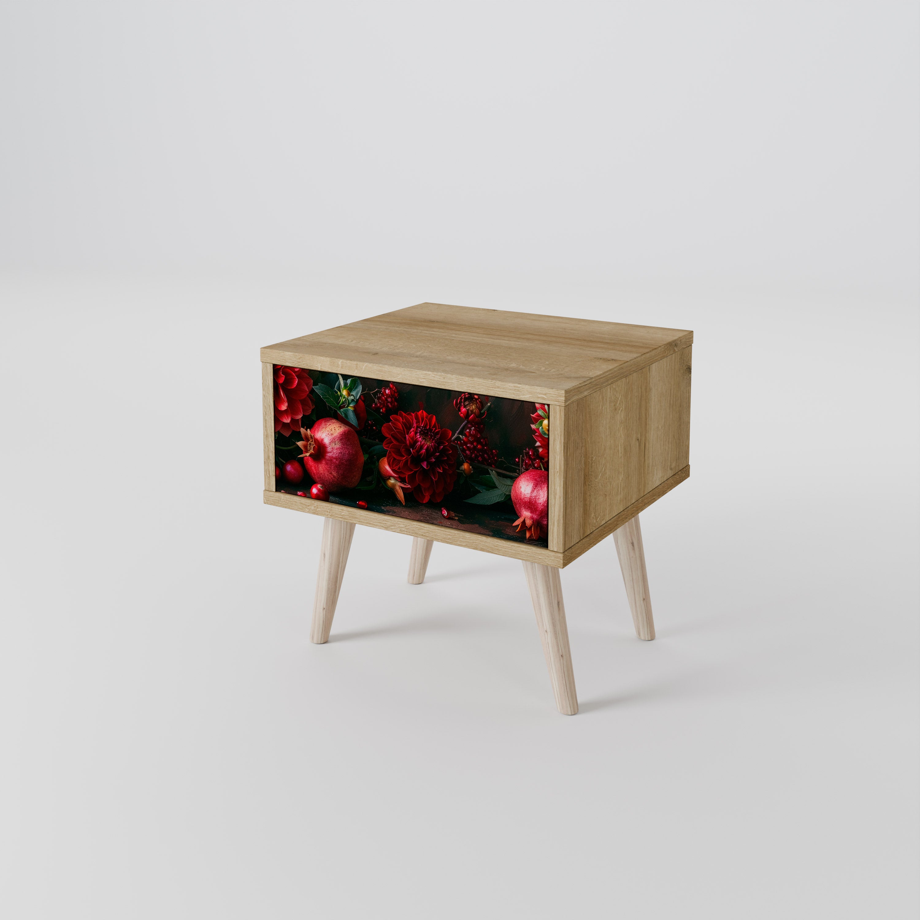 DAHLIAS AND POMEGRANATES Nightstand
