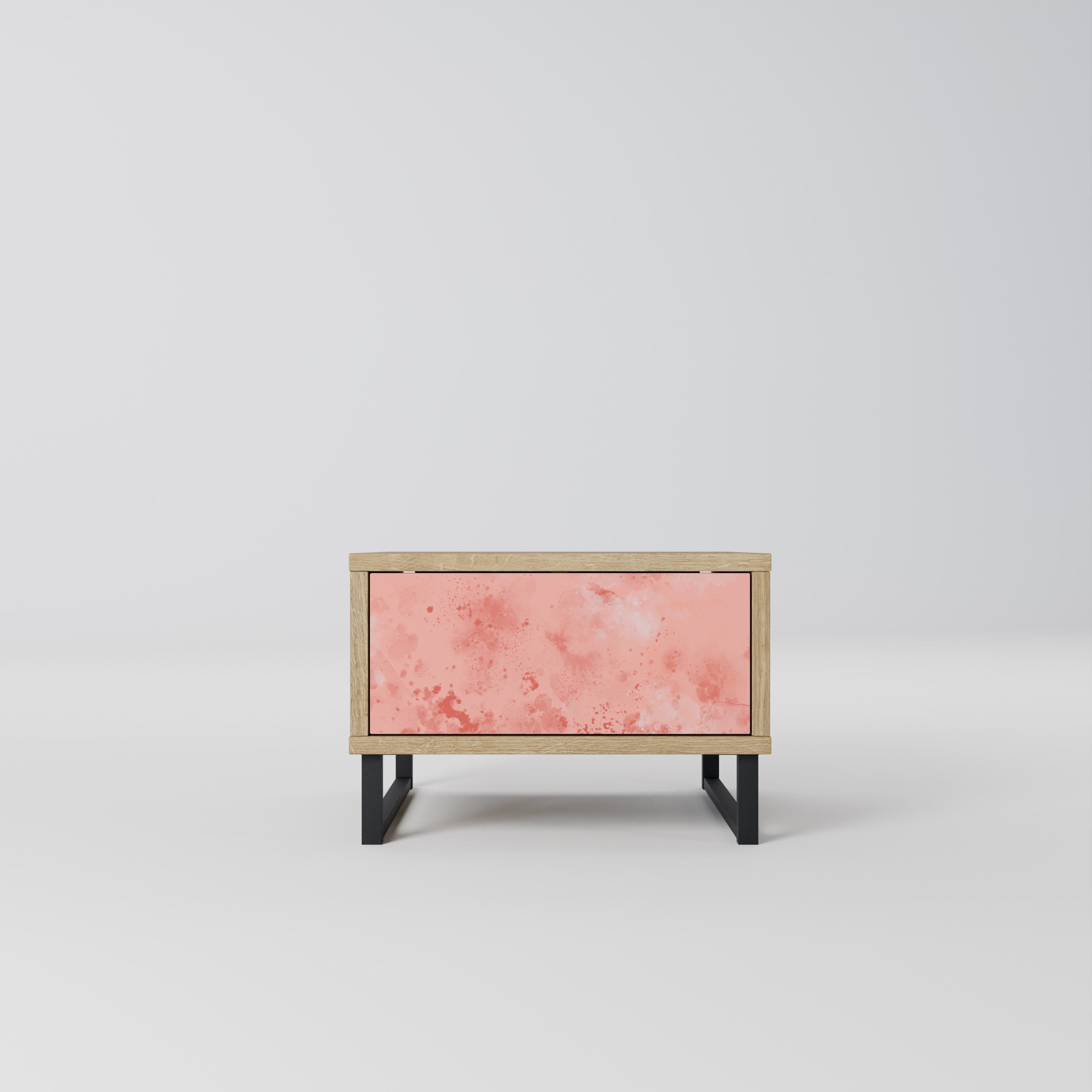 CRANE DANCE Mesa de Cabeceira em Efeito Carvalho