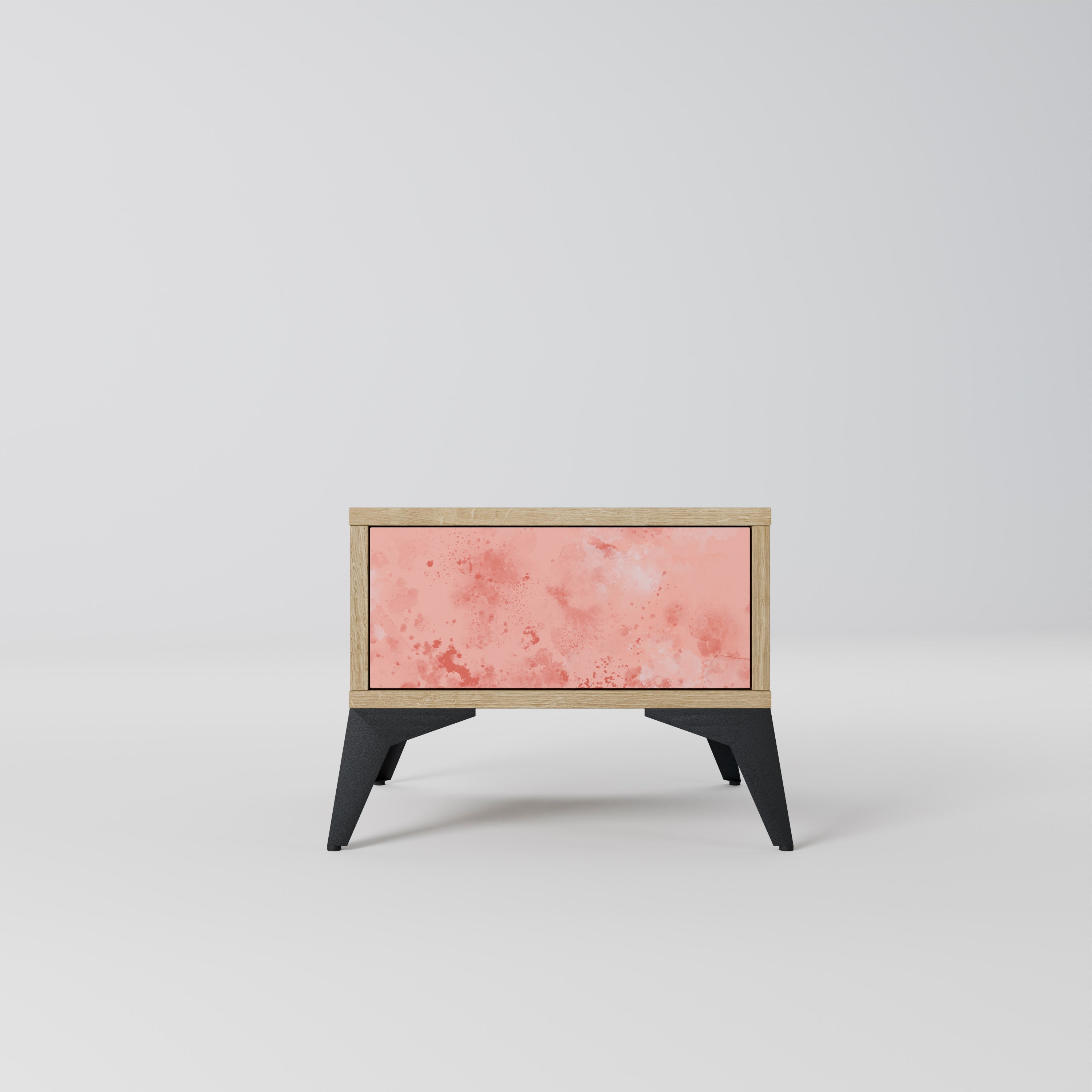 CRANE DANCE Mesa de Cabeceira em Efeito Carvalho