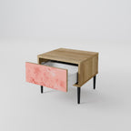 CRANE DANCE Mesa de Cabeceira em Efeito Carvalho