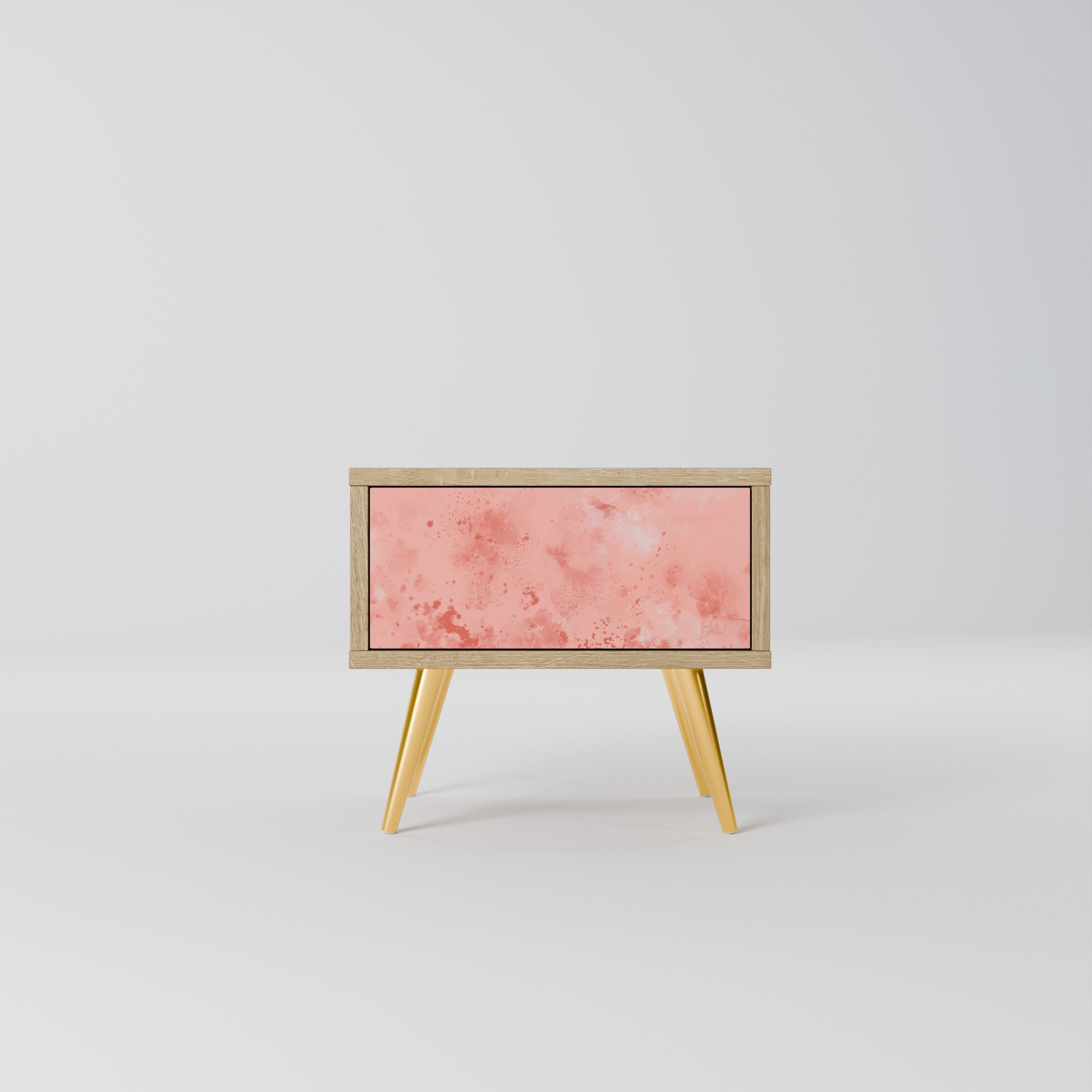 CRANE DANCE Mesa de Cabeceira em Efeito Carvalho