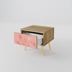 CRANE DANCE Mesa de Cabeceira em Efeito Carvalho