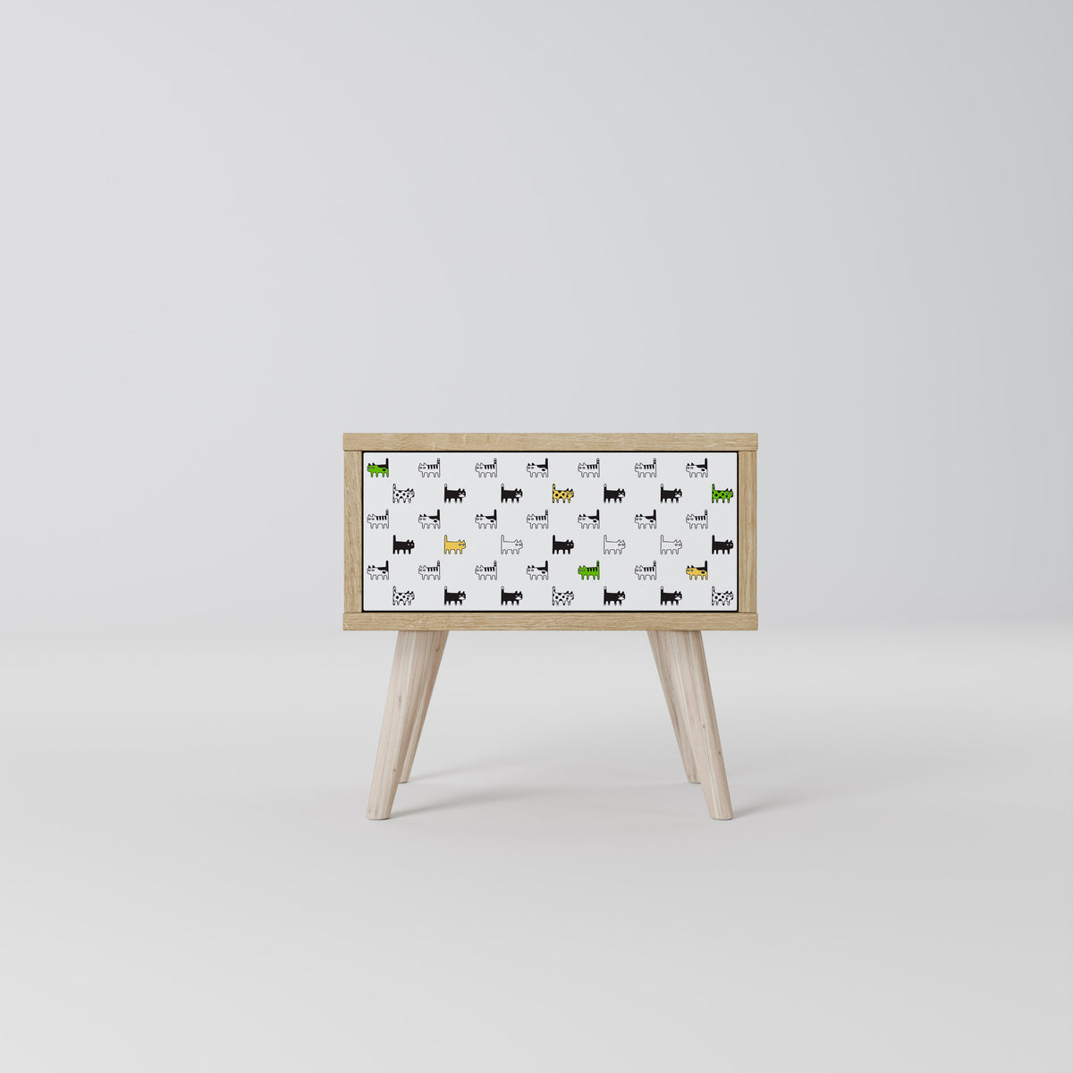 CATS COMPILATION Mesa de Cabeceira com Gaveta