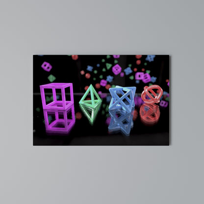 GAMER GLOWING ICONS Horizontal Canvas Print