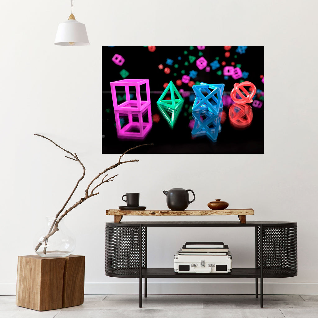 GAMER GLOWING ICONS Poster Horizontal Autocolante