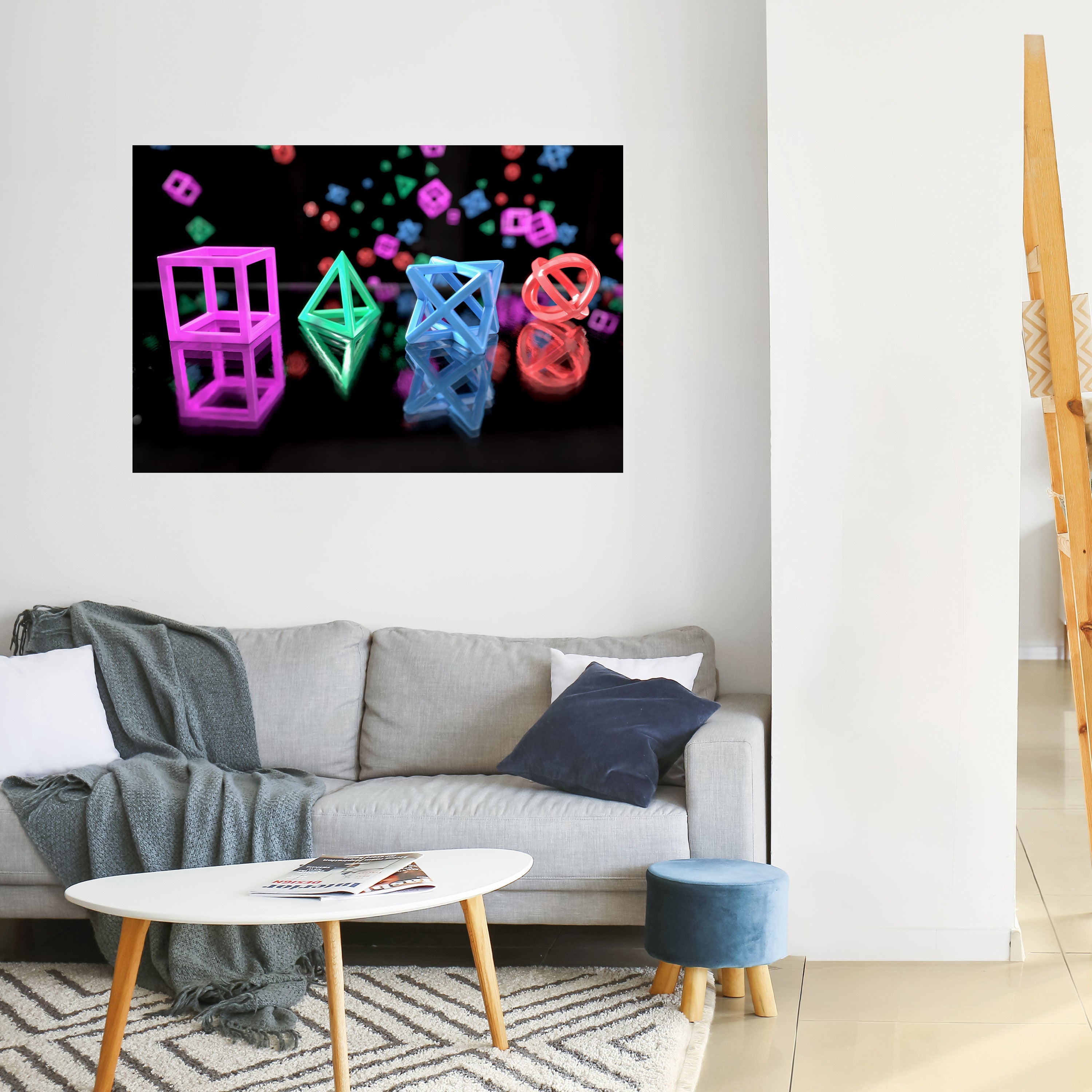 GAMER GLOWING ICONS Poster Horizontal Autocolante