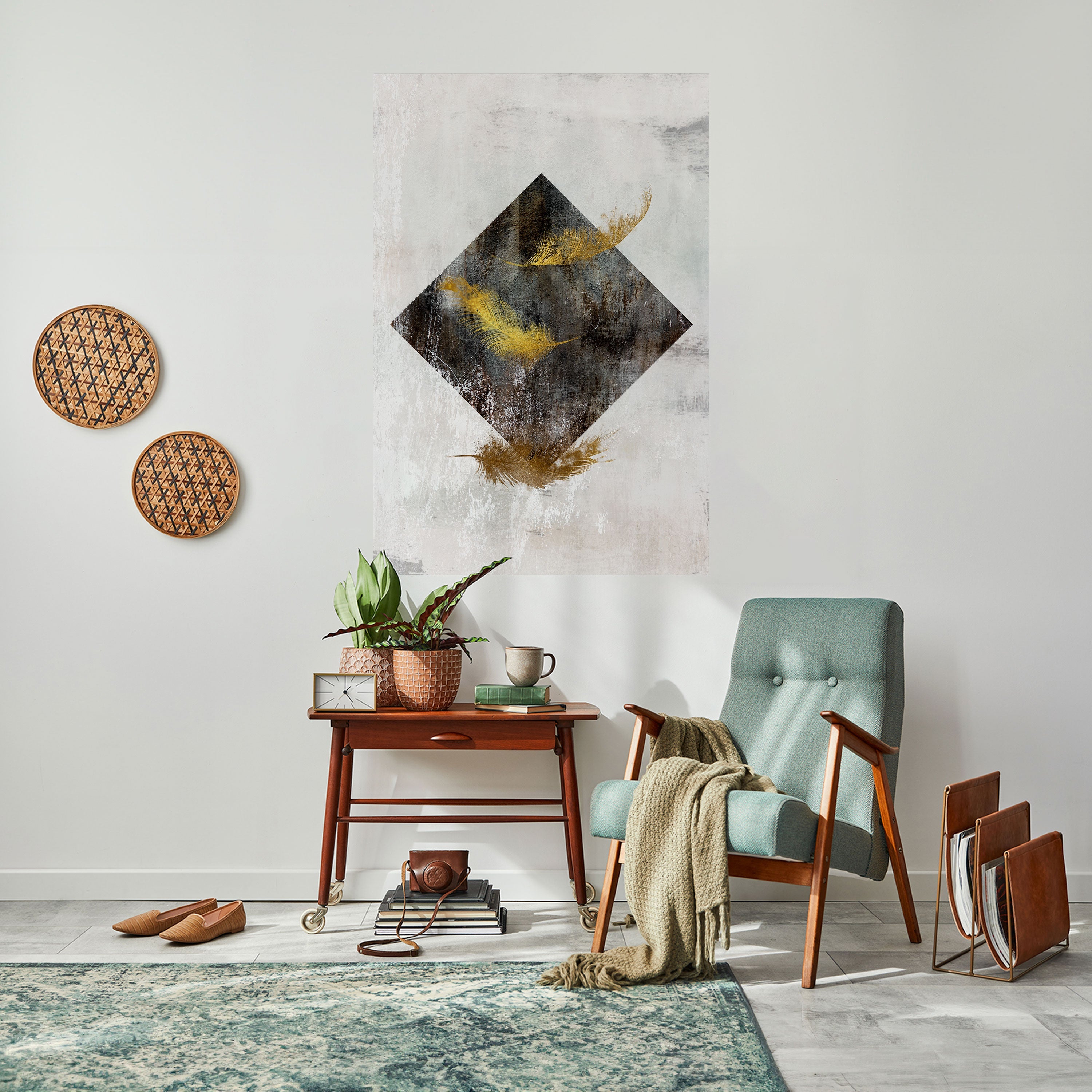 FALLING LIGHTNESS Peel and Stick Vertical Poster