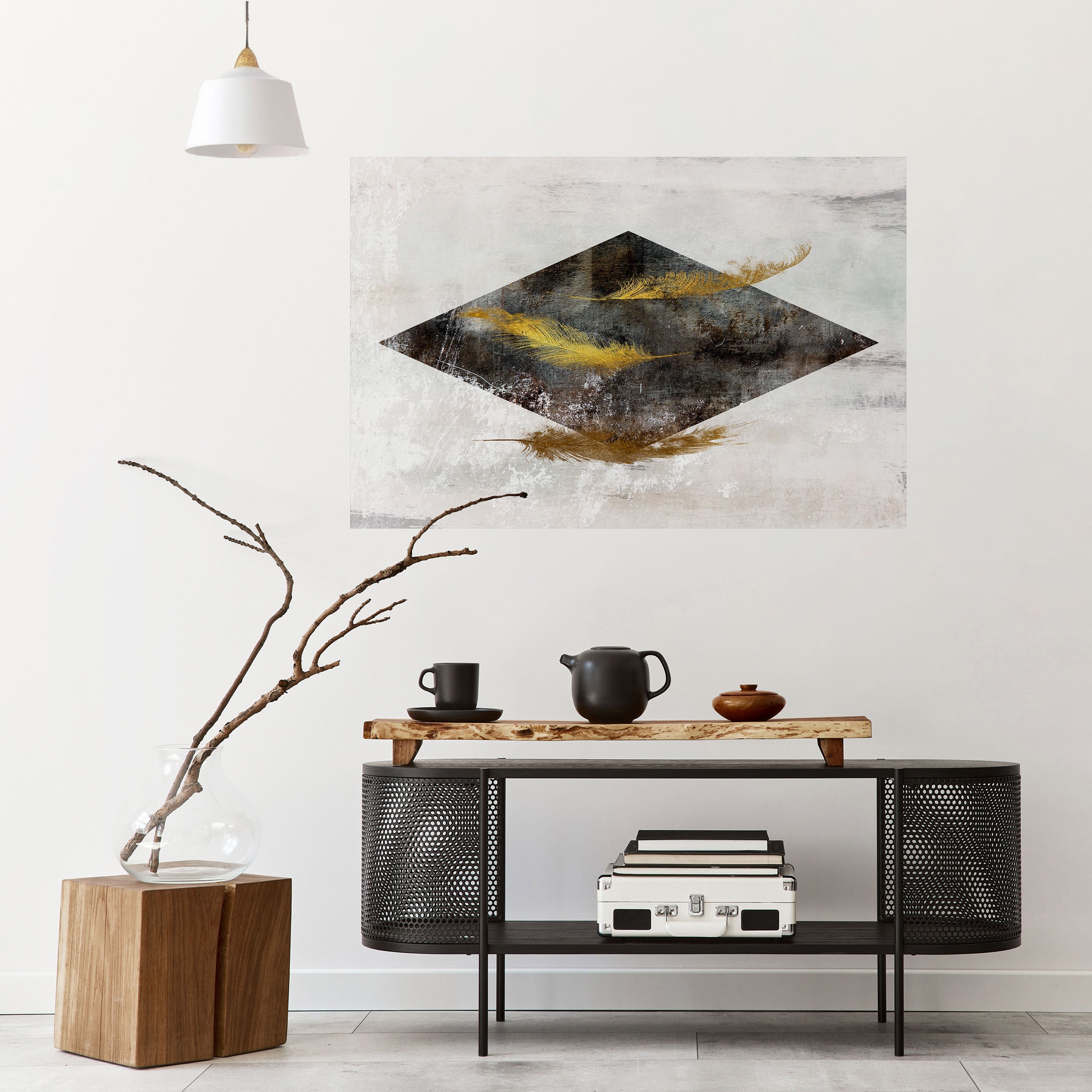 FALLING LIGHTNESS Poster Horizontal Autocolante