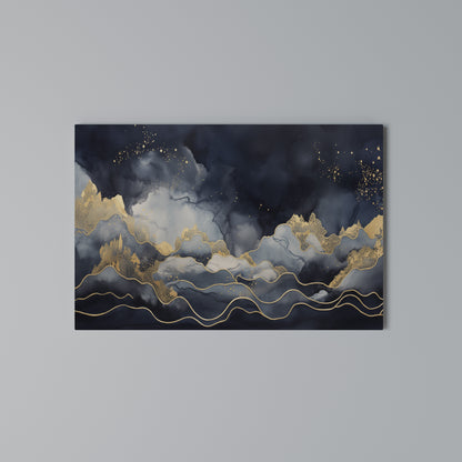 GOLDEN PEAK OF BLUE Horizontal Canvas Print