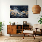 GOLDEN PEAK OF BLUE Poster Horizontal Autocolante