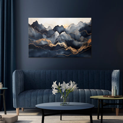 GOLDEN ALPINE BLISS Horizontal Canvas Print