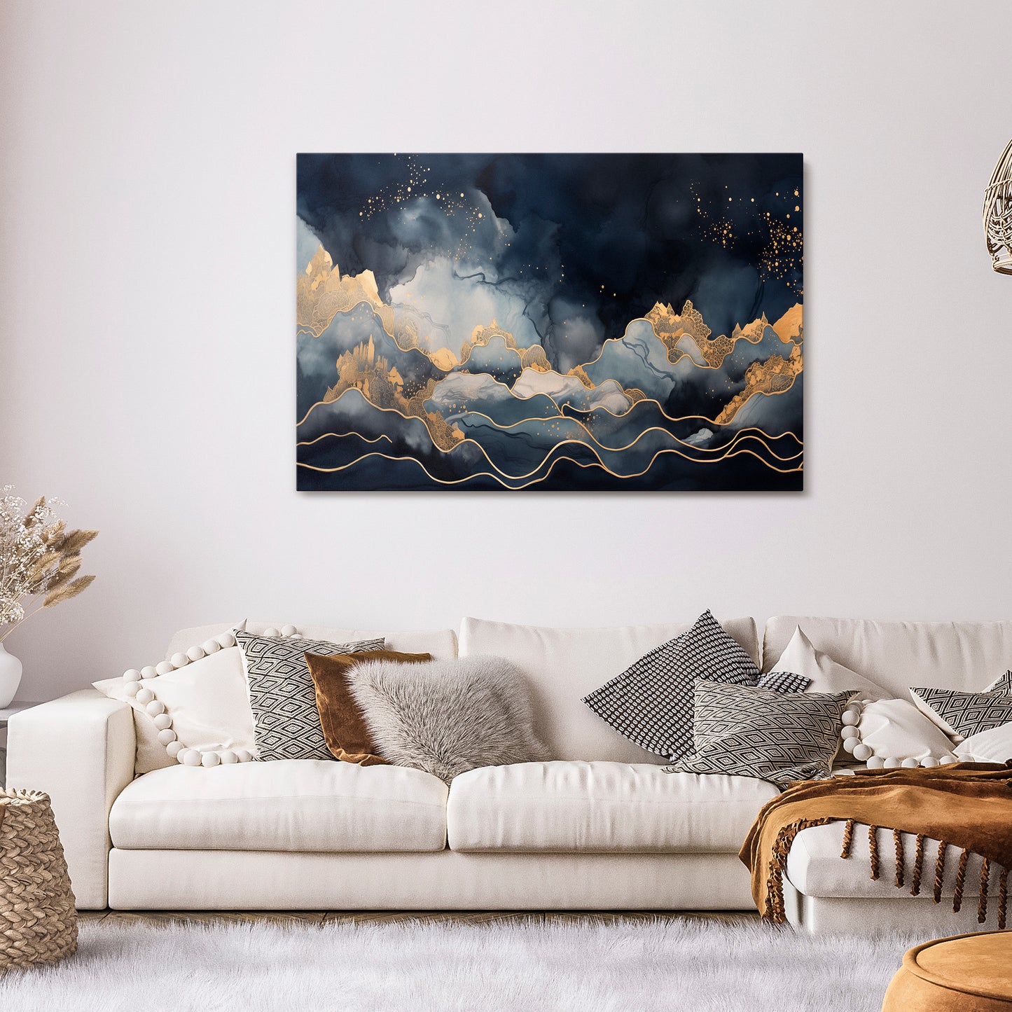 GOLDEN ALPINE BLISS Horizontal Canvas Print