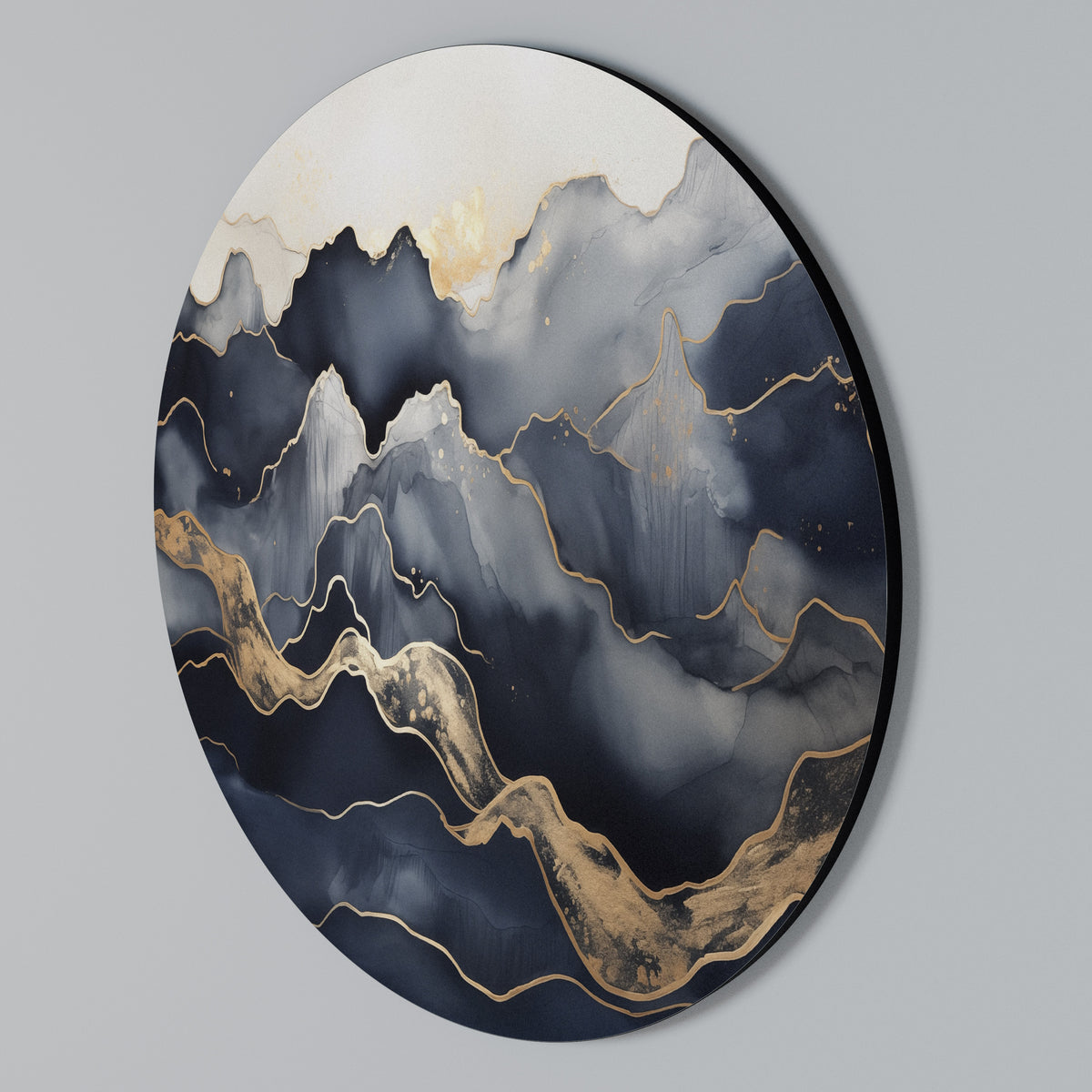 GOLDEN ALPINE BLISS Arte de Parede Redonda