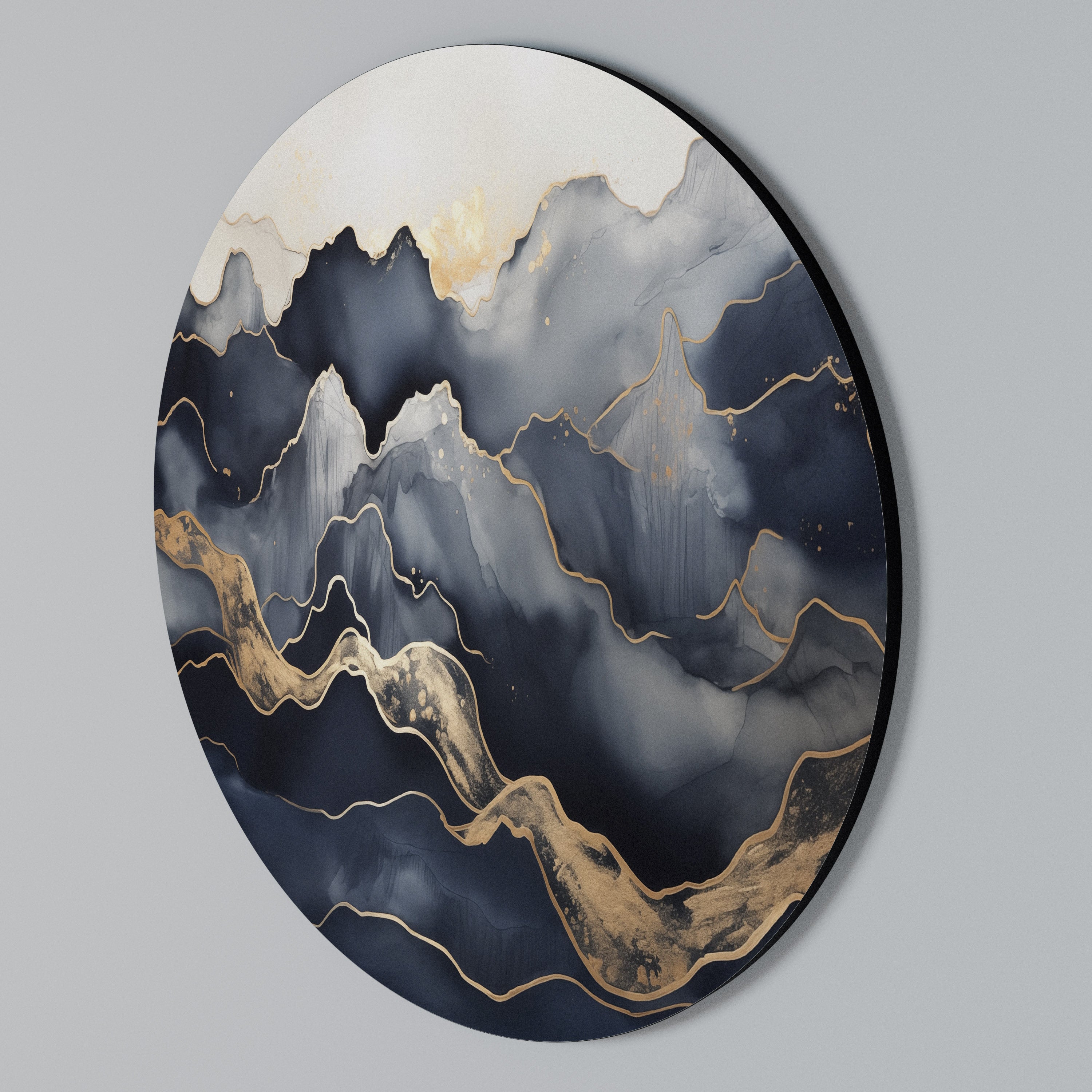 GOLDEN ALPINE BLISS Arte de Parede Redonda