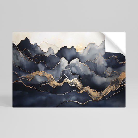 GOLDEN ALPINE BLISS Póster Autocolante Horizontal