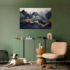 GOLDEN ALPINE BLISS Poster Horizontal Autocolante