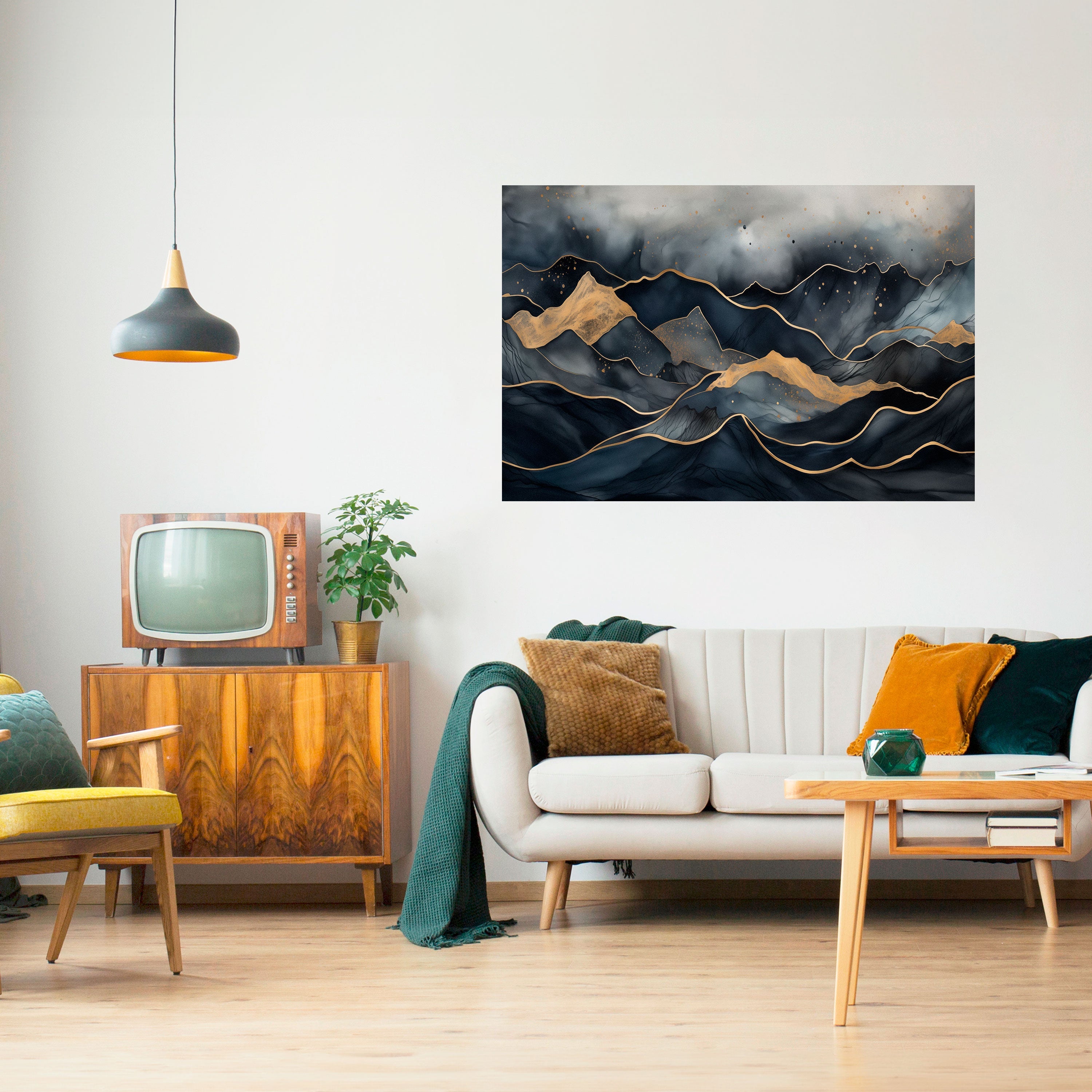 GOLDEN SUMMIT SERENITY Poster Horizontal Autocolante