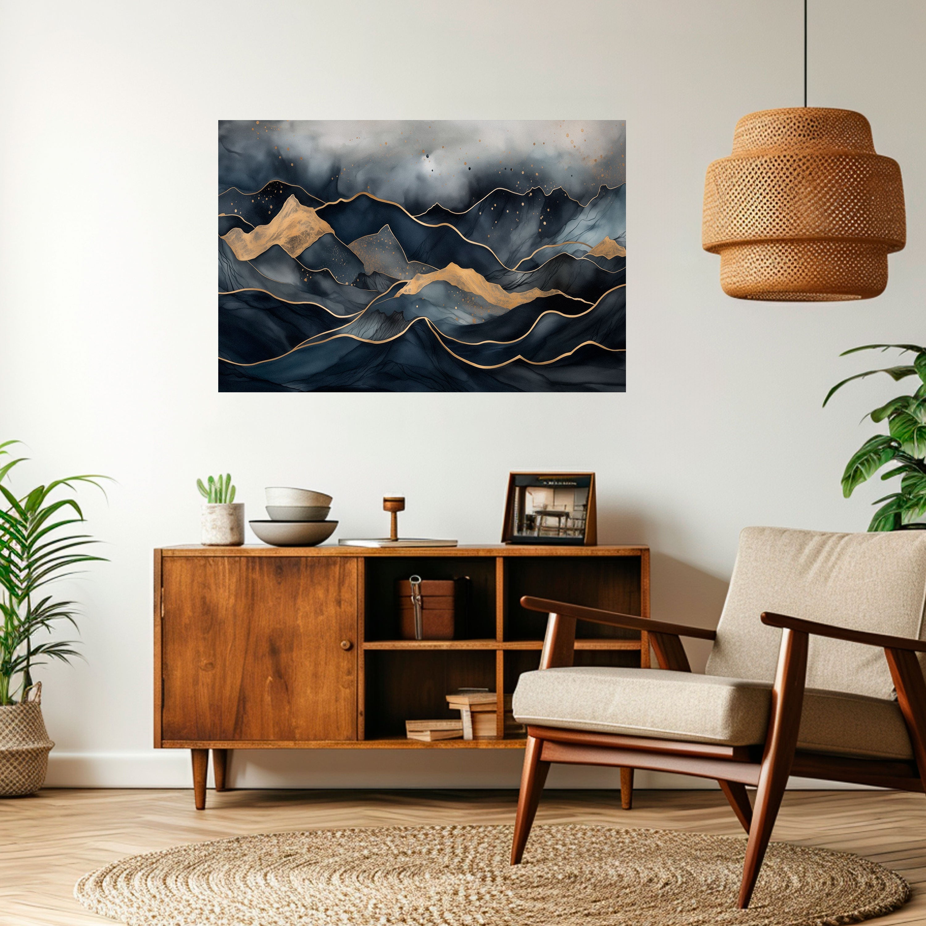 GOLDEN SUMMIT SERENITY Poster Horizontal Autocolante