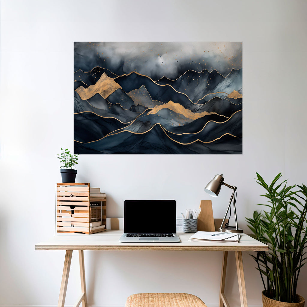 GOLDEN SUMMIT SERENITY Poster Horizontal Autocolante