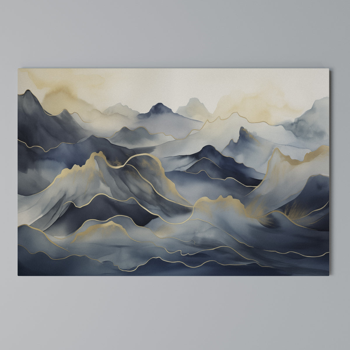 GOLDEN MOUNTAIN FOG Horizontal Canvas Print