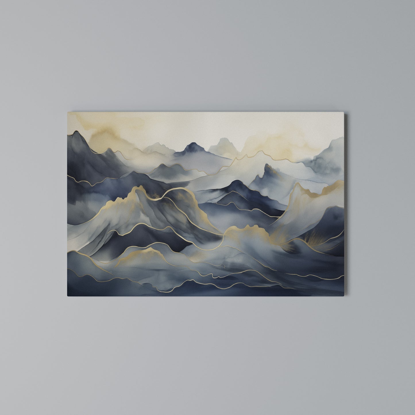 GOLDEN MOUNTAIN FOG Horizontal Canvas Print