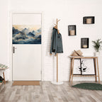 GOLDEN MOUNTAIN FOG Poster Horizontal Autocolante