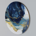 AZURE ALPENGLOW Round Wall Art