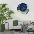 AZURE ALPENGLOW Round Wall Art