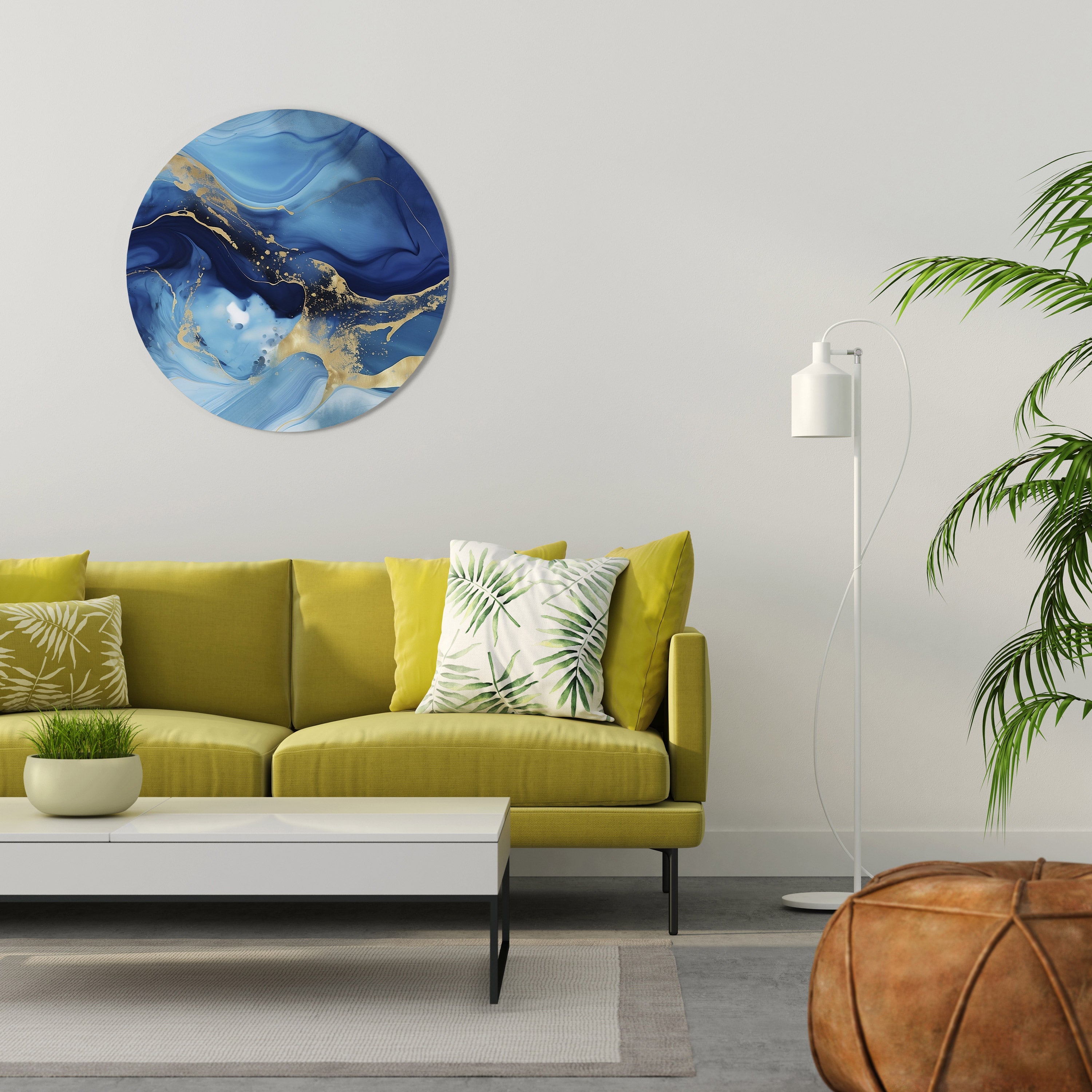 AZURE DREAMSCAPE Round Wall Art