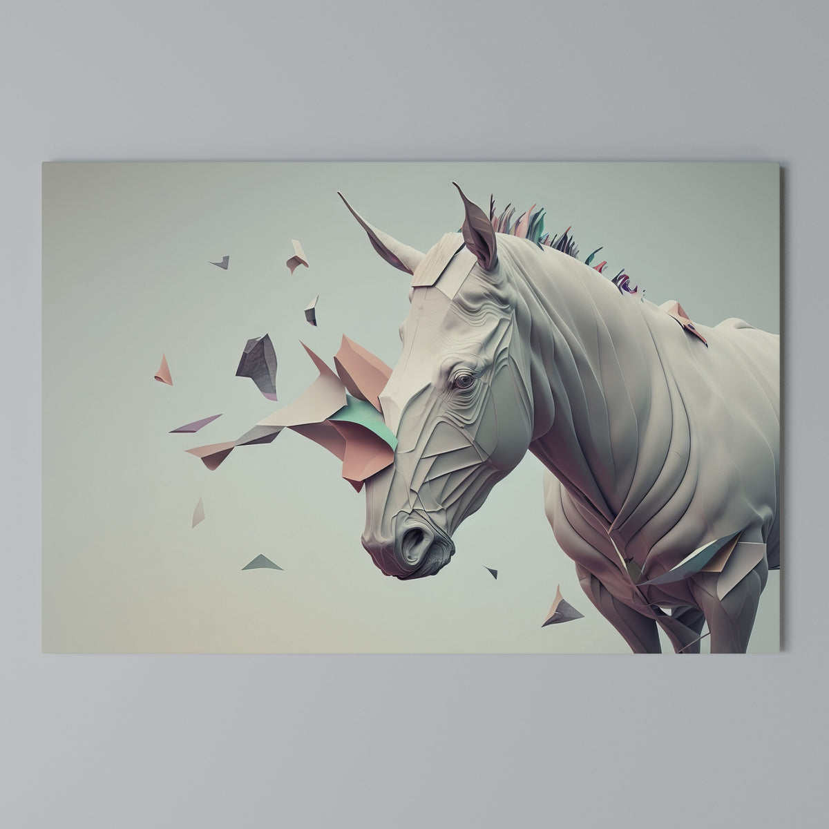 FUTURISTIC HORSE Horizontal Canvas Print