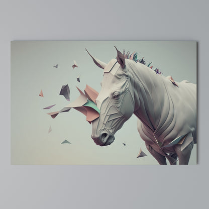 FUTURISTIC HORSE Horizontal Canvas Print
