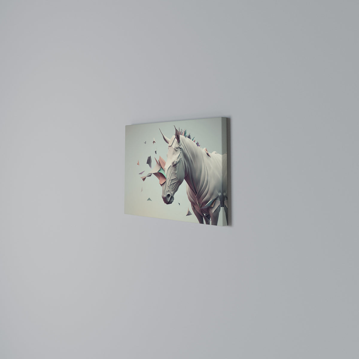 FUTURISTIC HORSE Horizontal Canvas Print