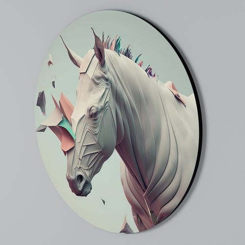 FUTURISTIC HORSE Arte de Parede Redonda