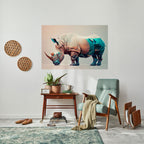 FUTURISTIC RHINO Poster Horizontal Autocolante