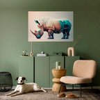 FUTURISTIC RHINO Poster Horizontal Autocolante