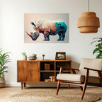 FUTURISTIC RHINO Poster Horizontal Autocolante