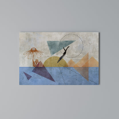 JUMP AROUND THE SHAPES Horizontal Canvas Print