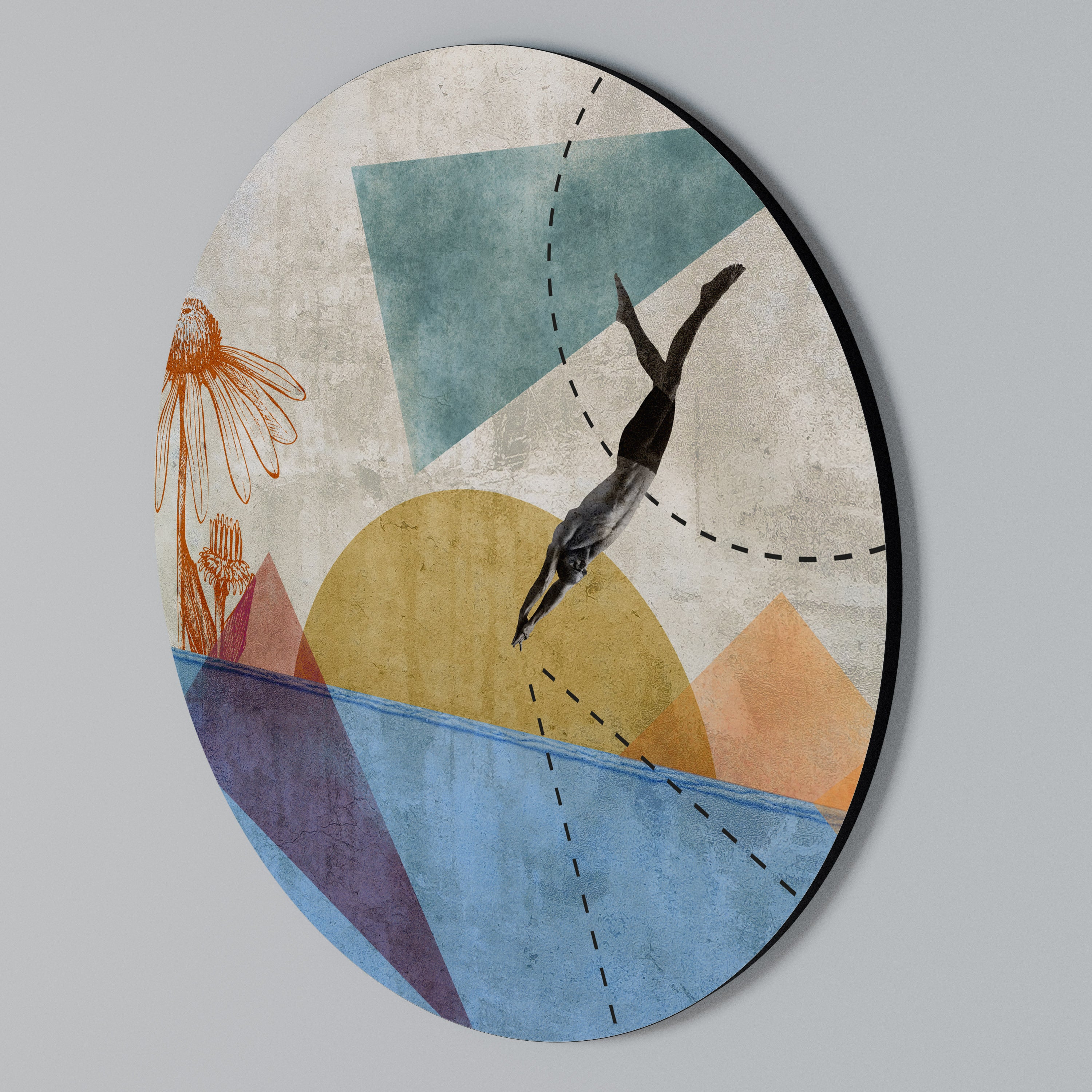 JUMP AROUND THE SHAPES Arte de Parede Redonda