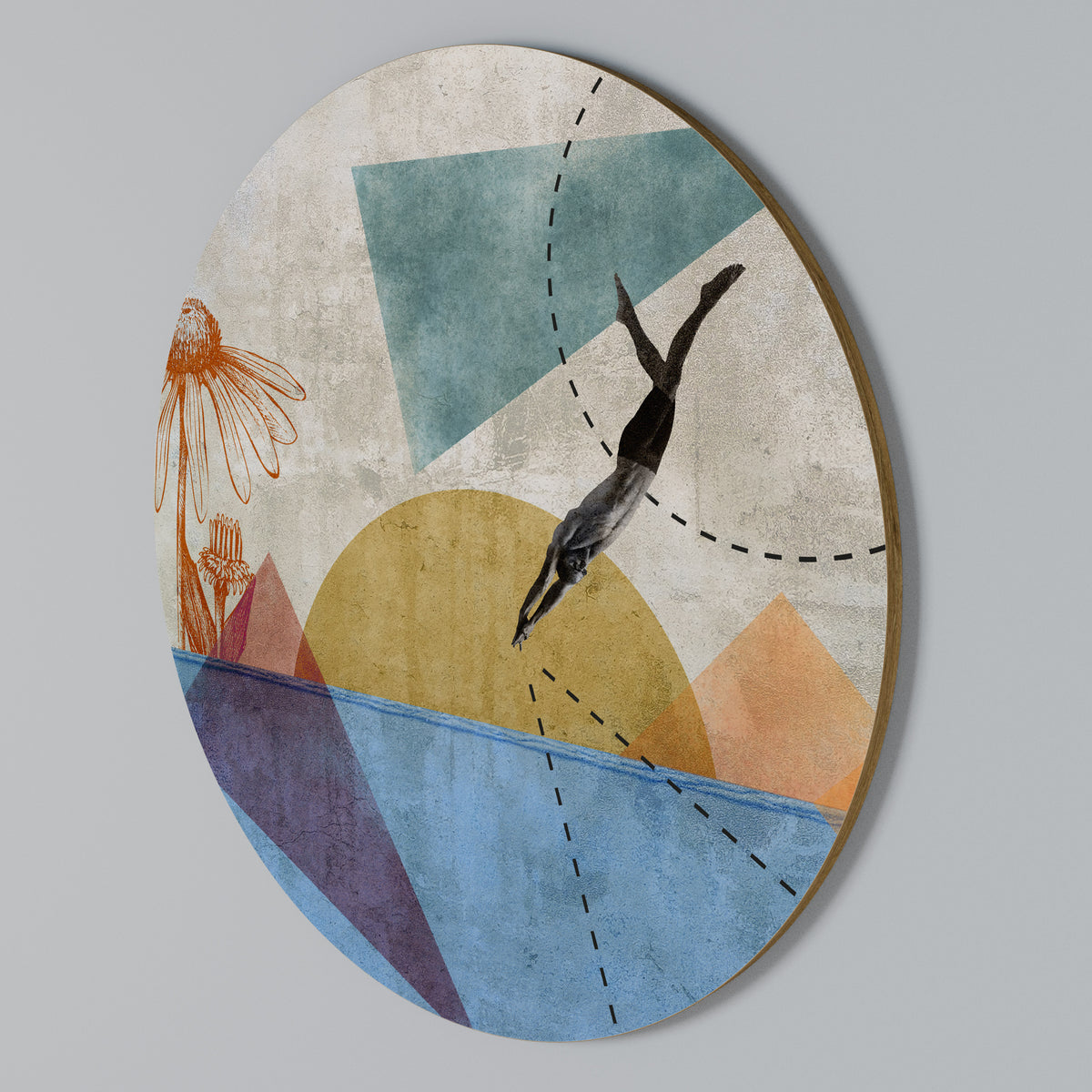 JUMP AROUND THE SHAPES Arte de Parede Redonda