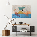 JUMP AROUND THE SHAPES Poster Horizontal Autocolante