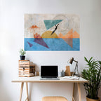 JUMP AROUND THE SHAPES Poster Horizontal Autocolante