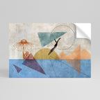 JUMP AROUND THE SHAPES Poster Horizontal Autocolante