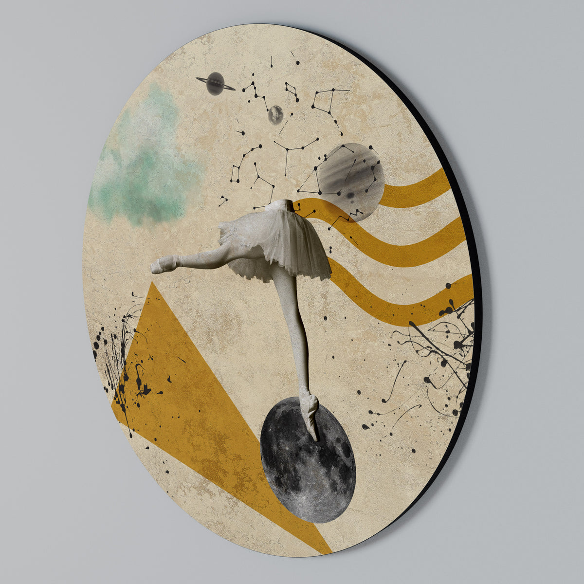 SHAPES OF BALLERINA Arte de Parede Redonda