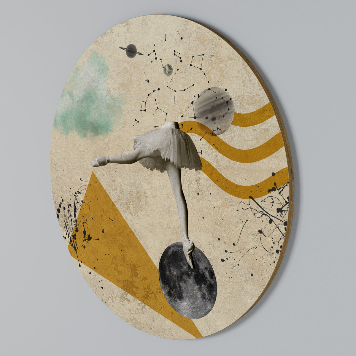 SHAPES OF BALLERINA Arte de Parede Redonda