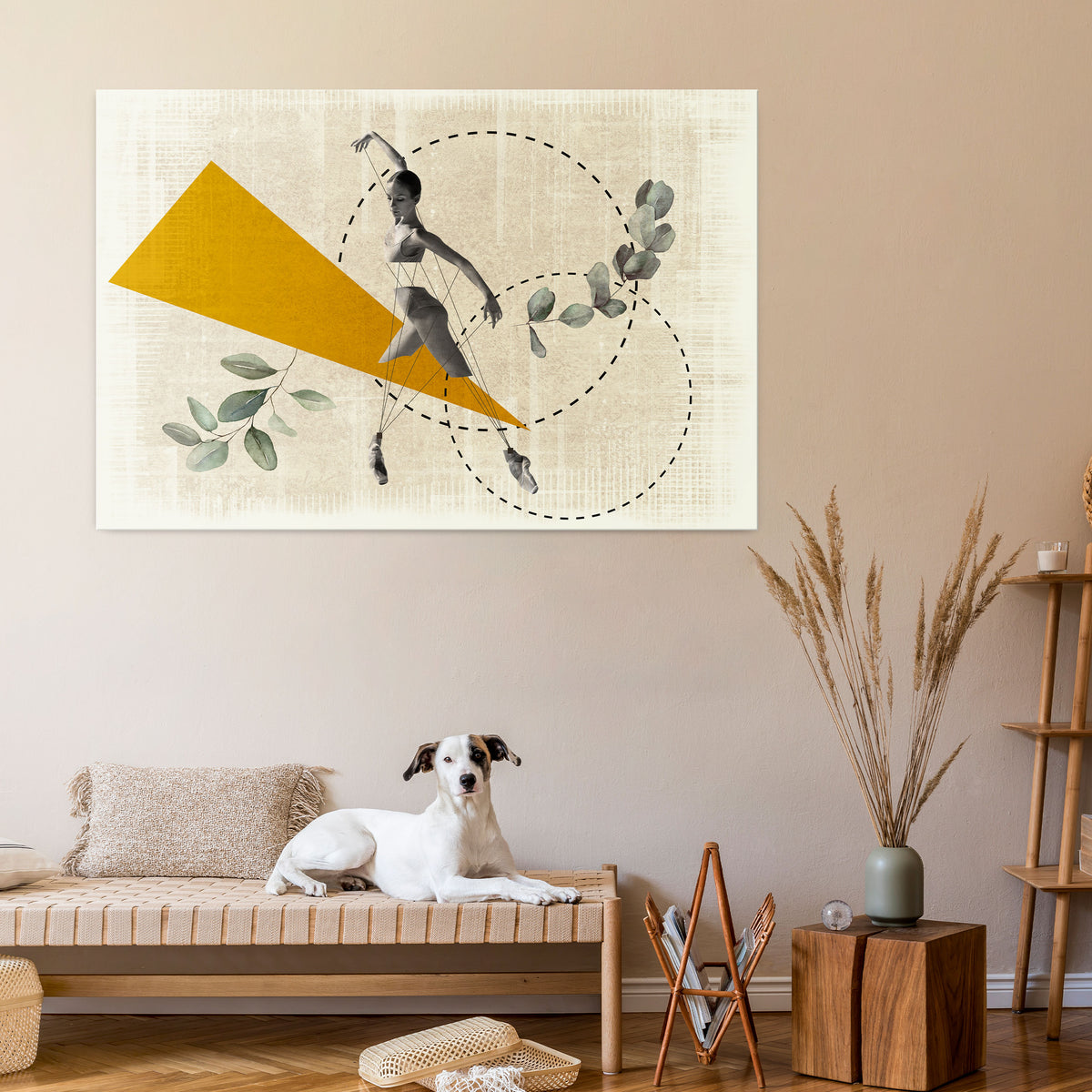 TRIANGLE MOVEMENT Horizontal Canvas Print